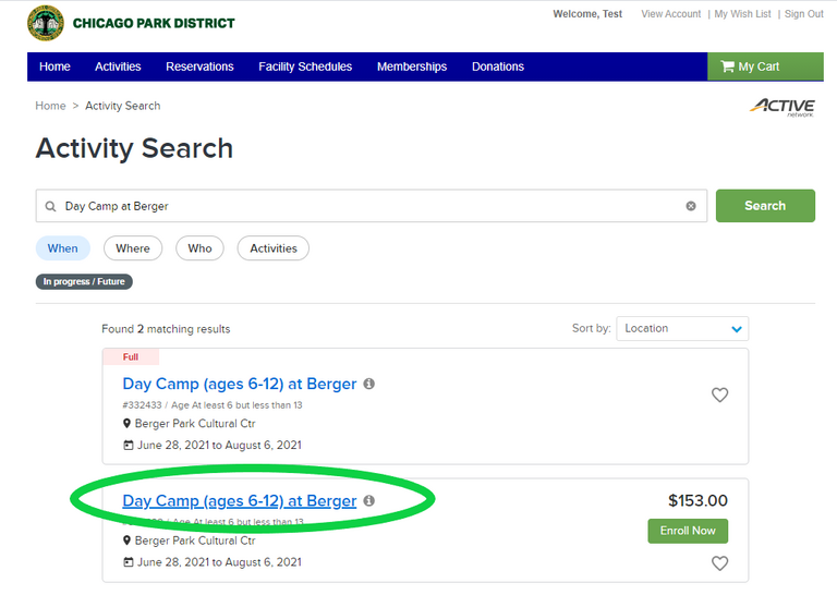 Day Camp (ages 6-12) at Berger Park Cultural Ctr, June 28-August 6, 2021. $153. Enroll now.