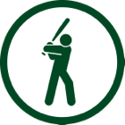 Baseball player batting.