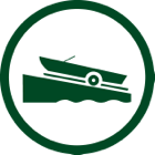 Boat ramp icon.
