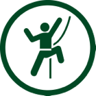 Rock climber icon.
