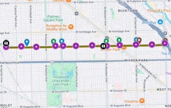 Map of Chicago's 606.