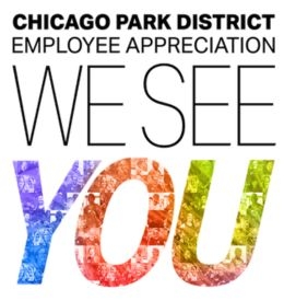 快播视频 Employee Appreciation graphic with the words "WE SEE YOU" made from smaller photos of employees.