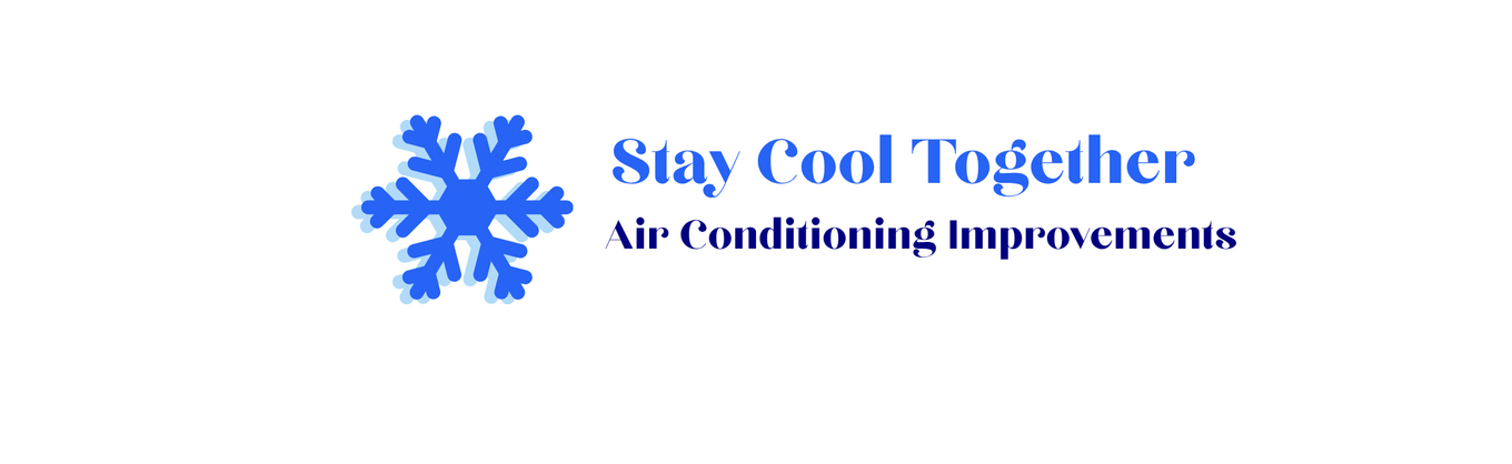 Logo featuring a blue snowflake and the text "Stay Cool Together Air Conditioning Improvements."