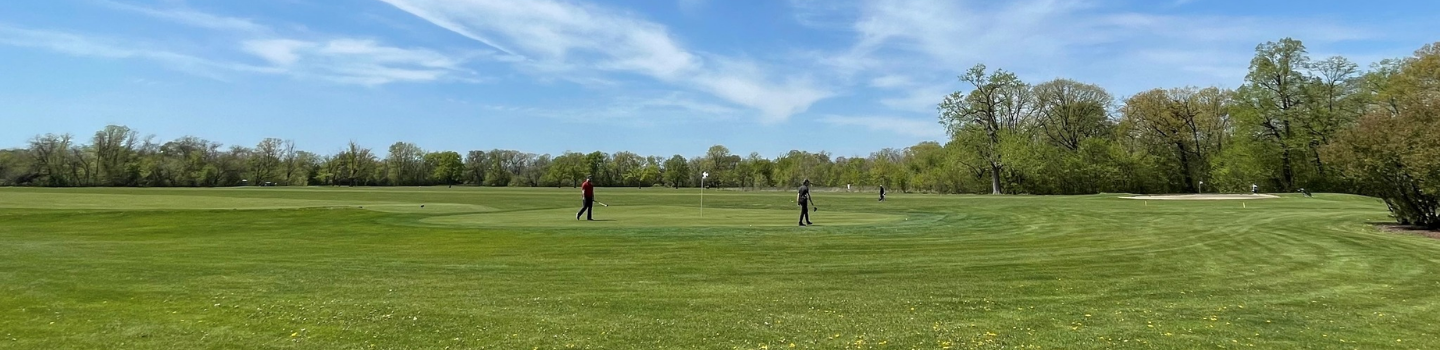 Golf Facilities.png Golfers on a green, sunny day.