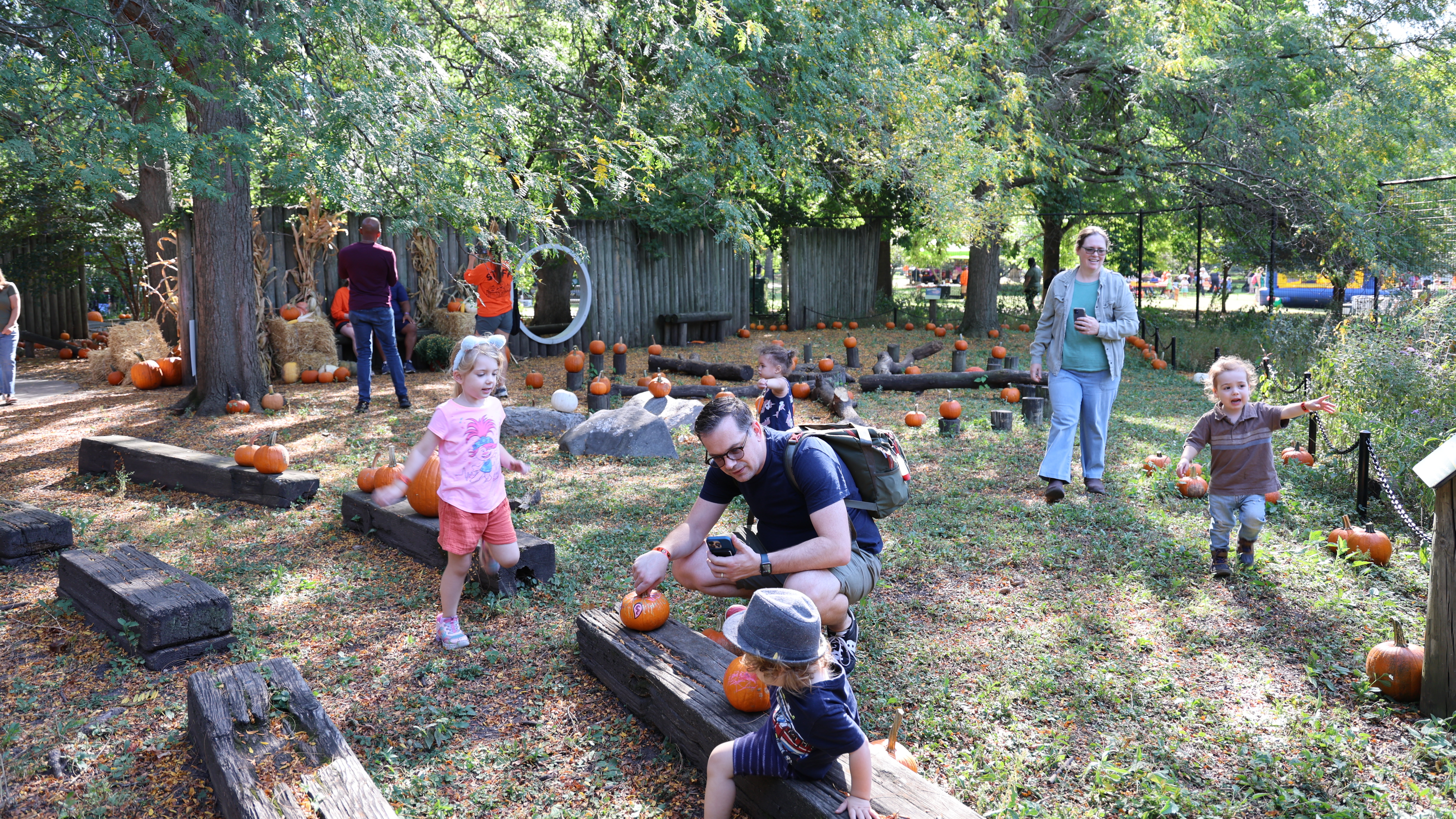 Fall family fun at pumpkin patch.