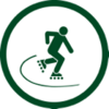 Person roller skating.
