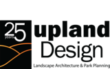 Upland Design Logo. Celebrating 25 years of Landscape Architecture & Park Planning.