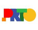 Pep RallyTakeover logo. Colorful graphic logo spelling "PRTO" using stylized red, blue, green, and yellow geometric shapes.